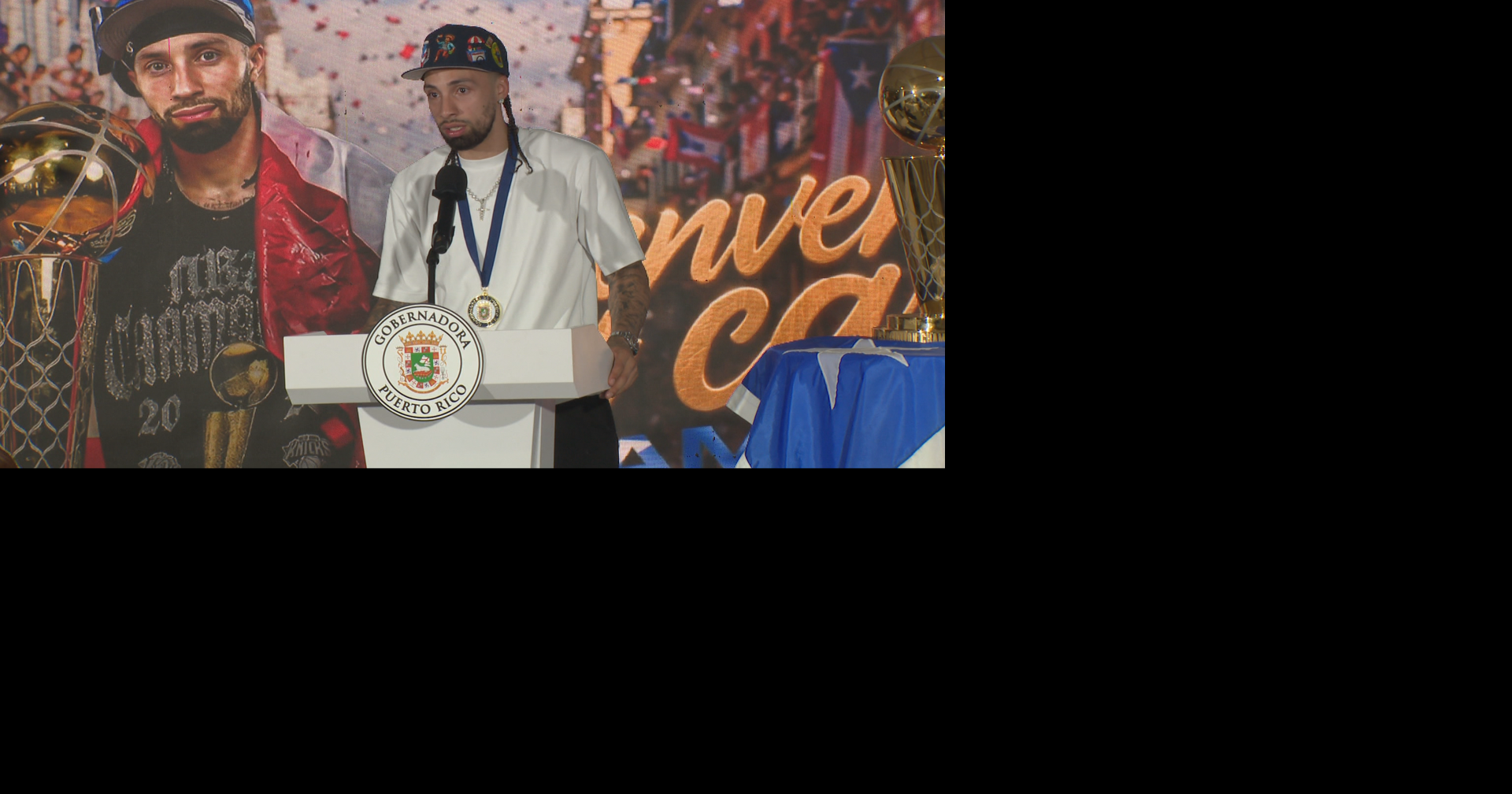 Puerto Rico celebra con caravana multitudinaria la llegada de José Alvarado, campeón de la NBA