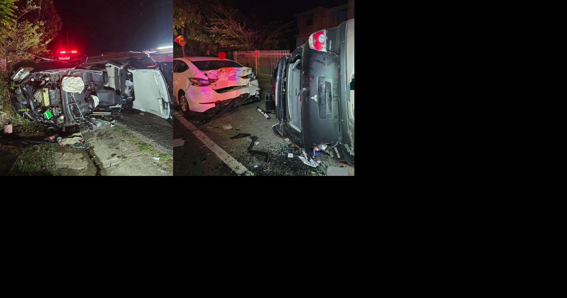 Conductor resulta herido tras chocar contra dos carros estacionados en Añasco