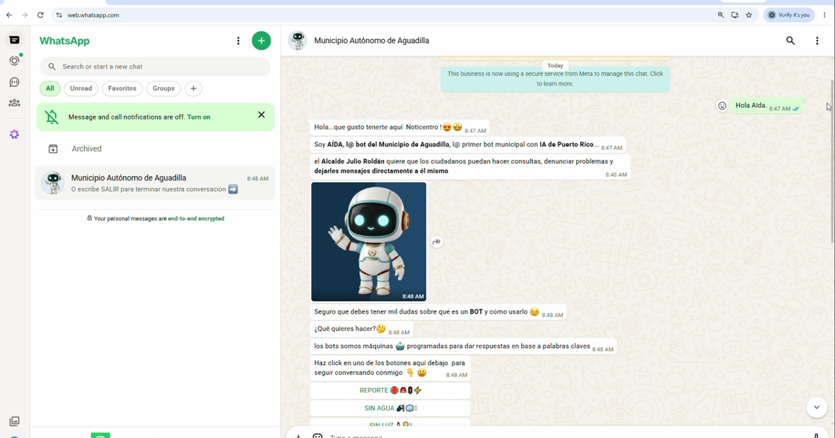 Aguadilla lanza AIDA, asistente de inteligencia artificial para gestiones municipales