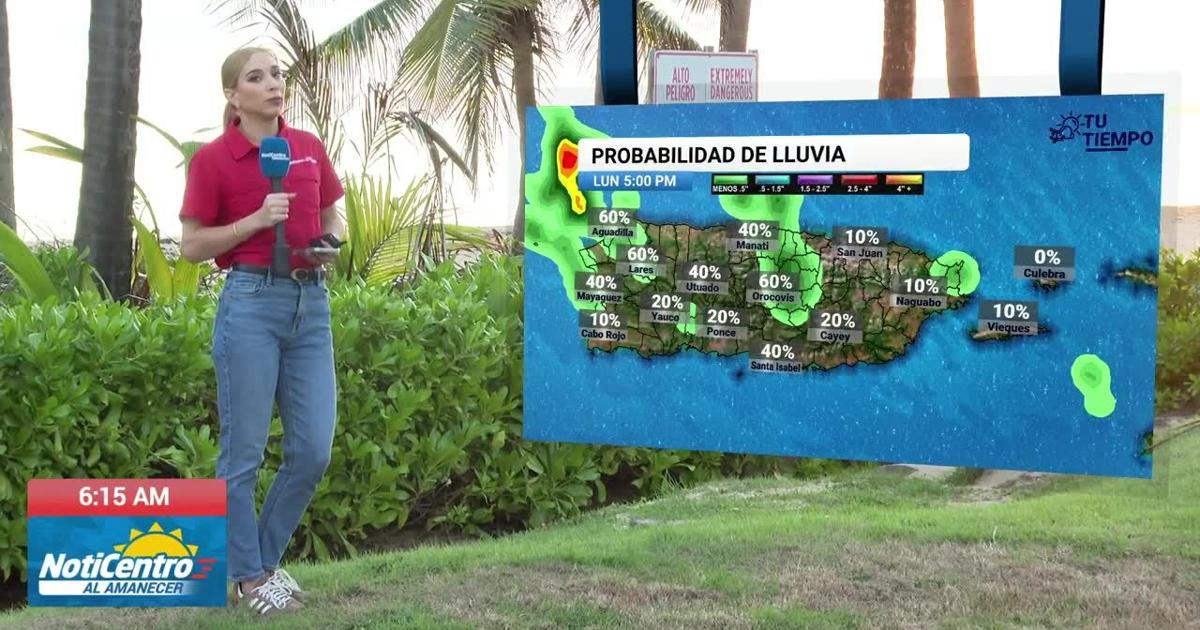 Humedad tropical provocará lluvias y tronadas esta tarde en Puerto Rico