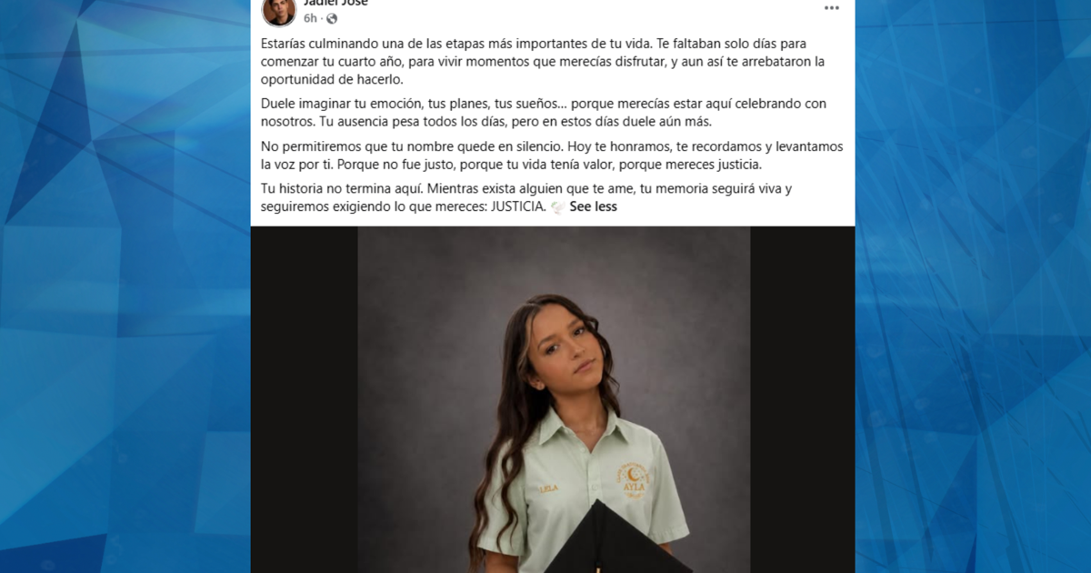 "Te arrebataron la oportunidad": Habla primo de Gabriela Nicole, quien hubiera comenzado su 12mo grado