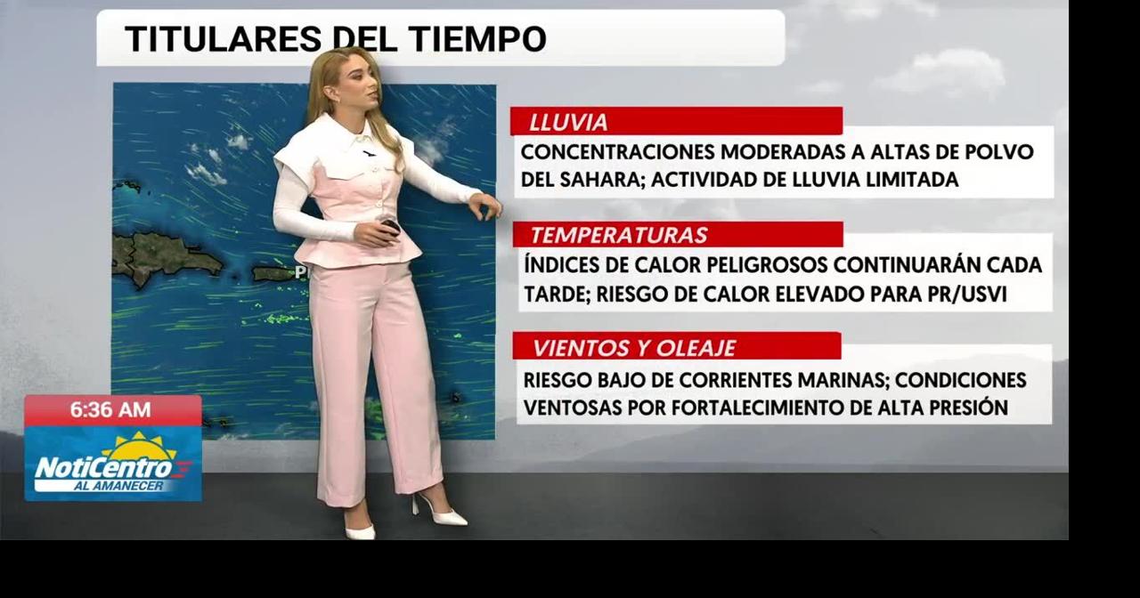 Polvo del Sahara cubre Puerto Rico con calor extremo y sensación térmica de hasta 111°F