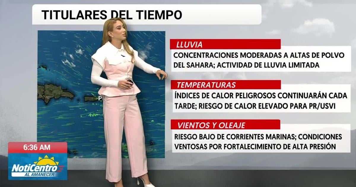 Polvo del Sahara cubre Puerto Rico con calor extremo y sensación térmica de hasta 111°F