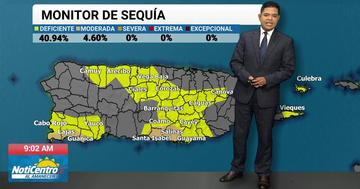 Sequía moderada aumenta en Puerto Rico: 40.94% del territorio bajo condiciones secas