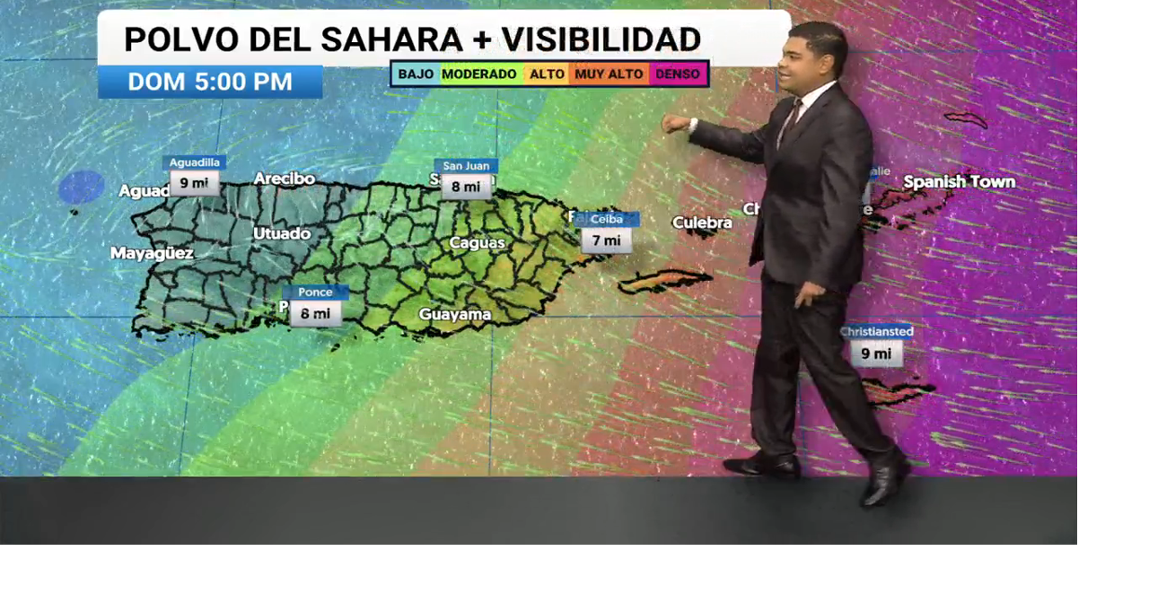 Tiempo despejado y caluroso en Puerto Rico con polvo del Sahara y oleaje estable