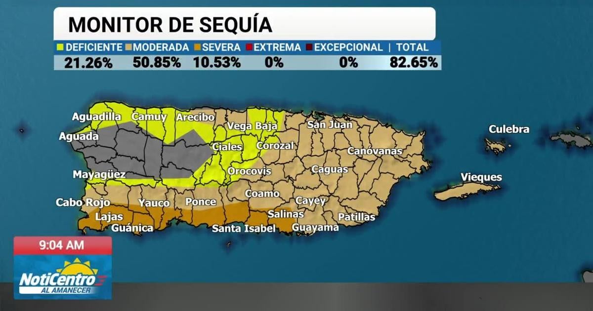 Cerca del 85% de Puerto Rico experimenta deficiencia de lluvia y sequía