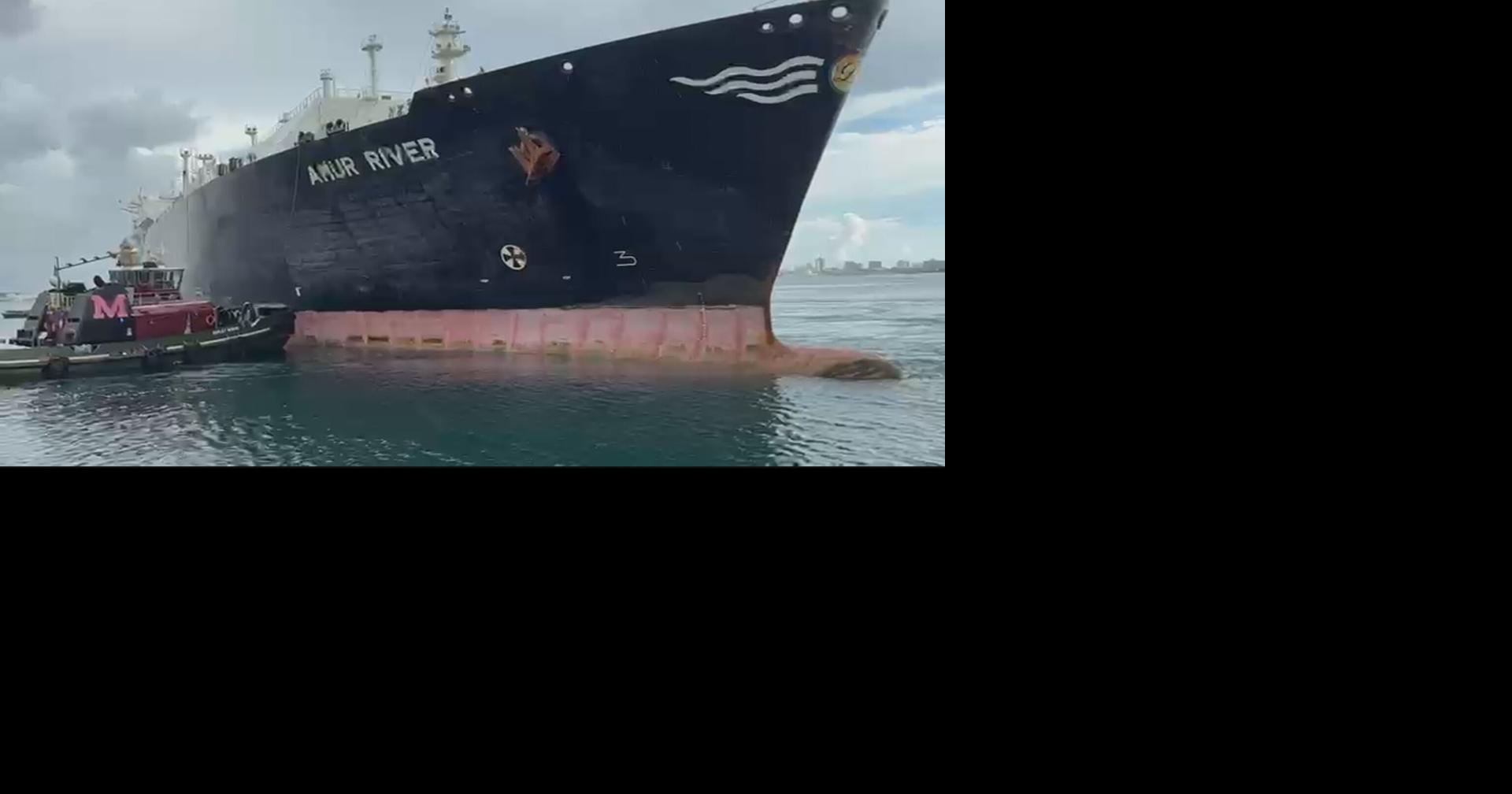 Buque Amur River atraca en San Juan; descarga de gas tomará entre 6 y 8 horas