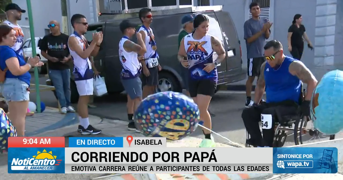 Cerca de 600 personas participan en el 7k en Honor a Papá en Isabela