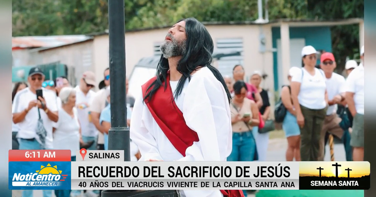 Capilla Santa Ana en Salinas conmemora 40 años del viacrucis viviente