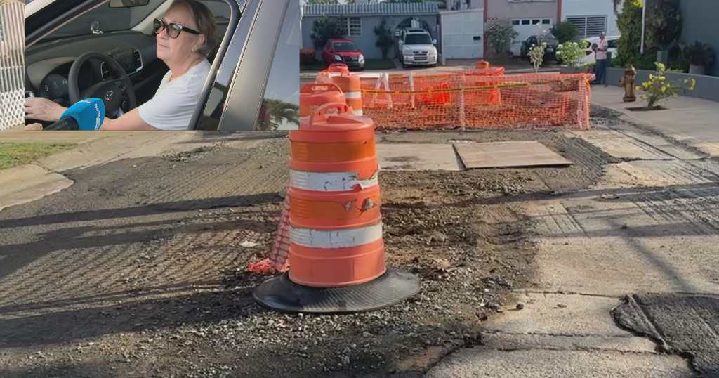 Trabajos en salidero que lleva meses botando agua deja a mujer en Bayamón sin acceso a su casa