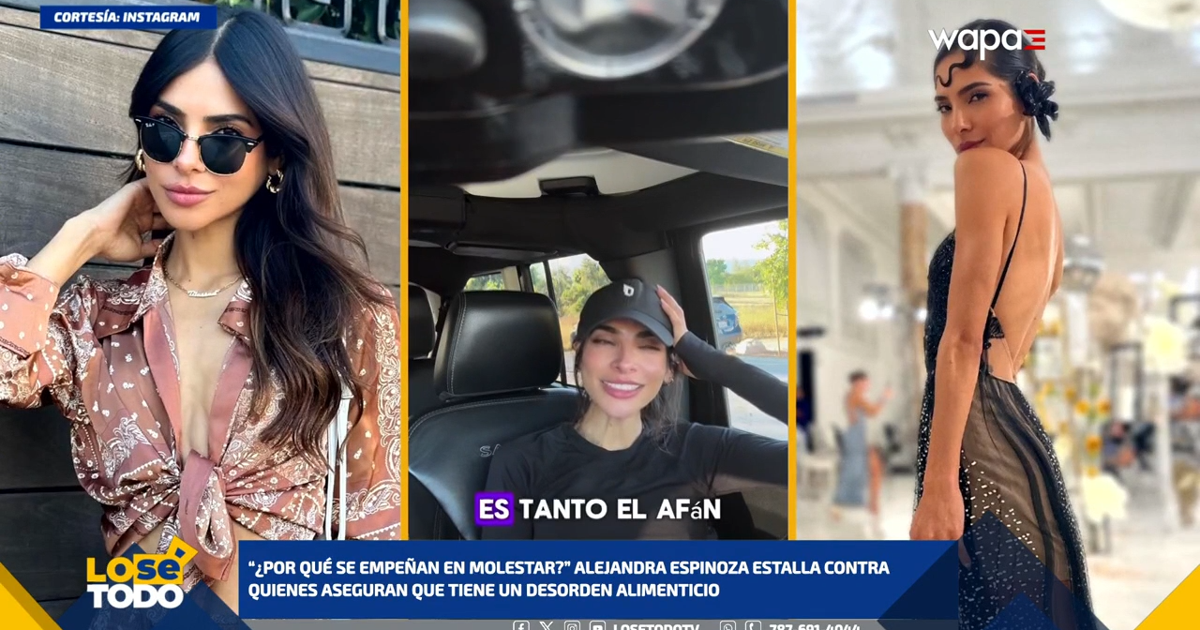 Alejandra Espinoza responde a críticas por su apariencia y niega desorden alimenticio
