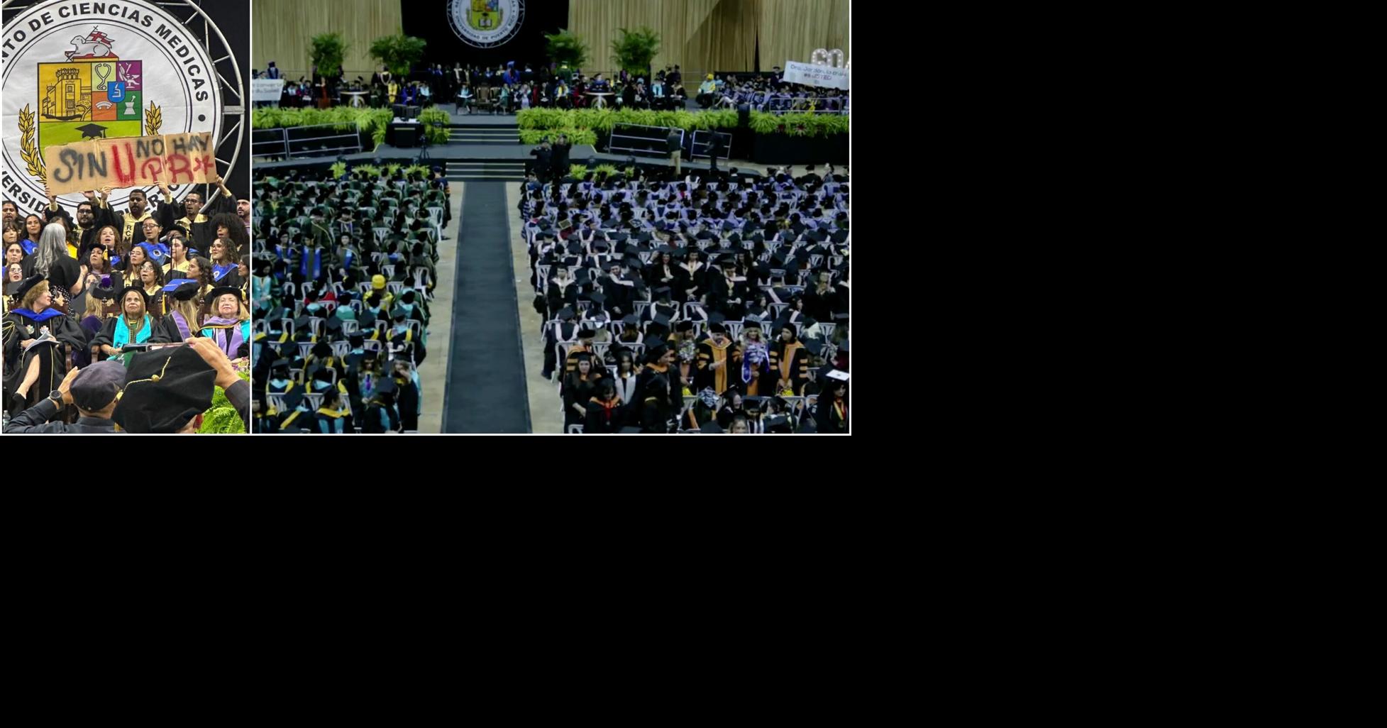 Graduandos del Recinto de Ciencias Médicas abuchean a presidenta de la UPR Zayira Jordán Conde