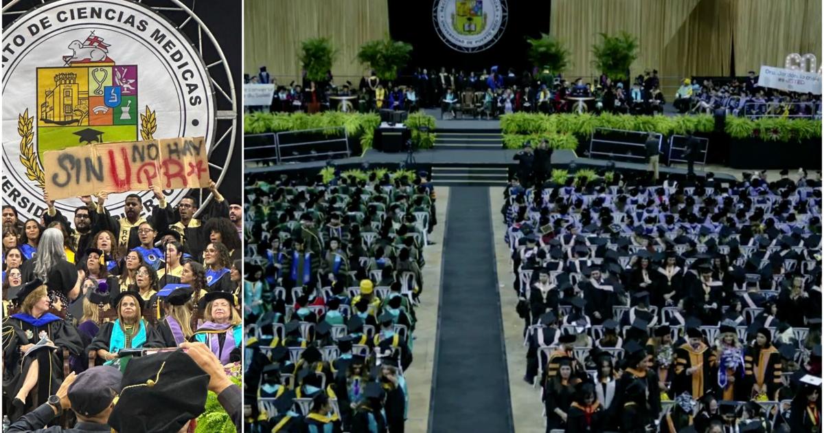Graduandos del Recinto de Ciencias Médicas abuchean a presidenta de la UPR Zayira Jordán Conde