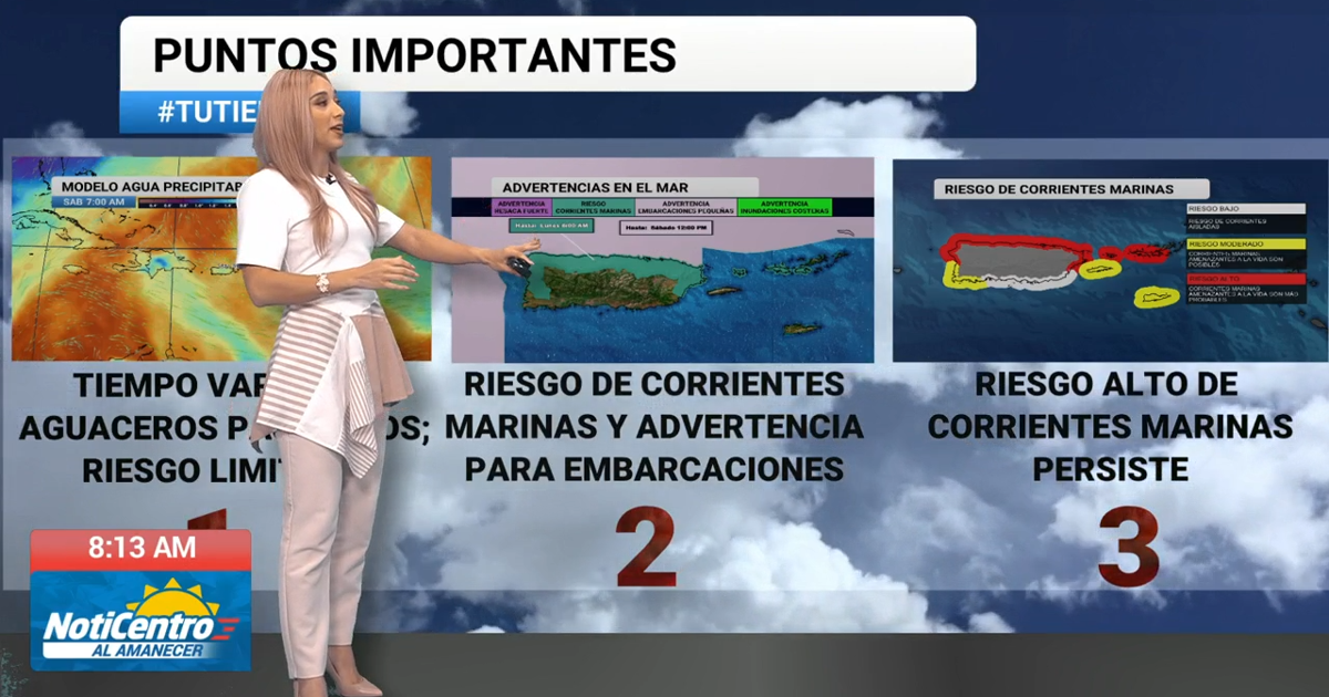 Alto riesgo de corrientes marinas en playas del norte de Puerto Rico hasta la próxima semana