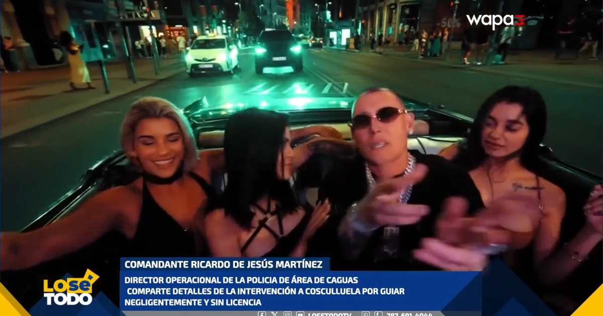 Policía detiene a Cosculluela por manejar sin licencia