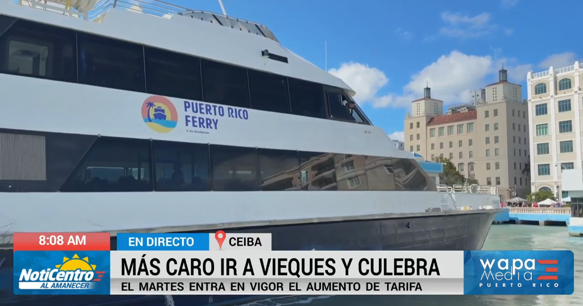 Este martes entre en vigor aumento tarifas de transportación entre las islas municipio