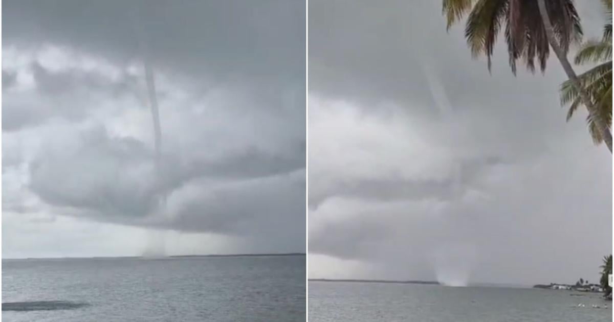 Avistan tromba marina en la costa de Salinas que se disipa al tocar tierra