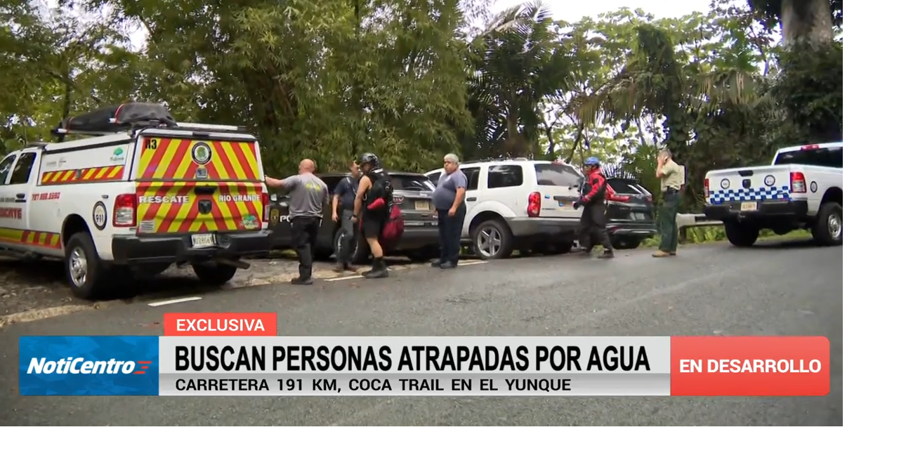 Rescatan a cuatro personas atrapadas por corriente de agua en El Yunque
