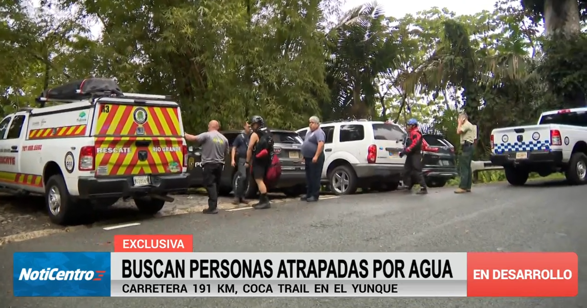 Rescatan a cuatro personas atrapadas por corriente de agua en El Yunque