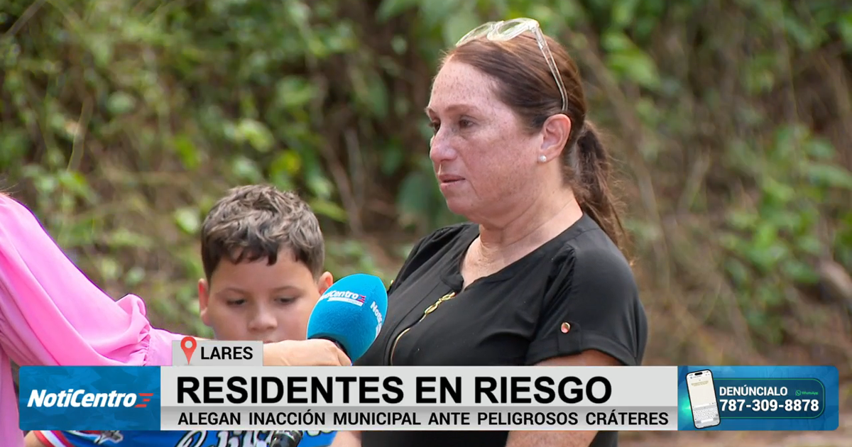 Residentes en riesgo por alegada inacción municipal ante peligrosos cráteres en Lares