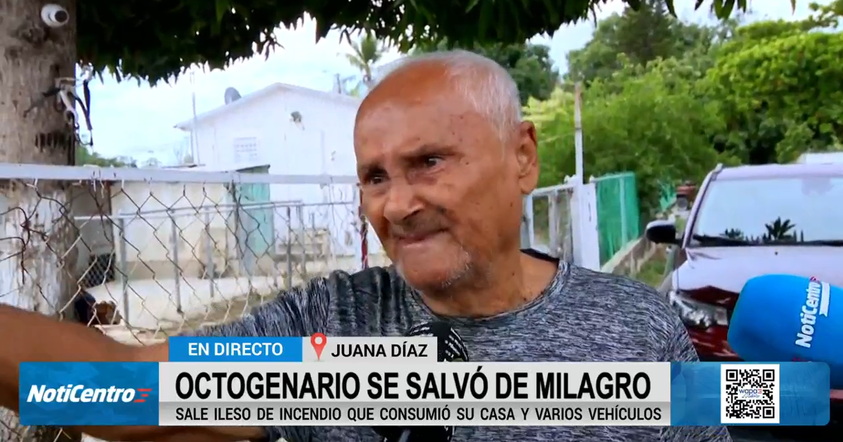 Octogenario pierde su hogar en incendio en Juana Díaz; agradece estar con vida