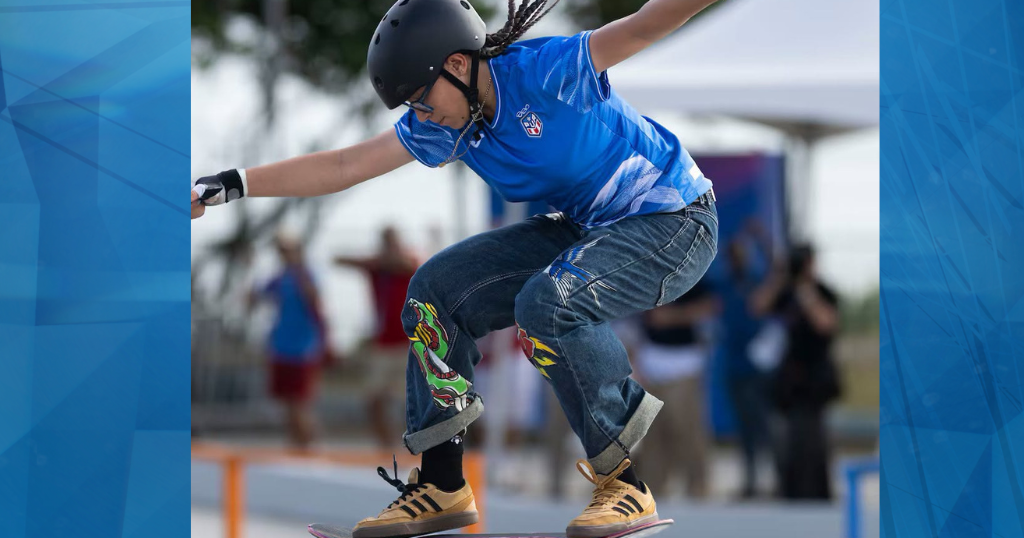 Esmeralda Butler, de 13 años, gana oro en skate street de los Juegos Centroamericanos