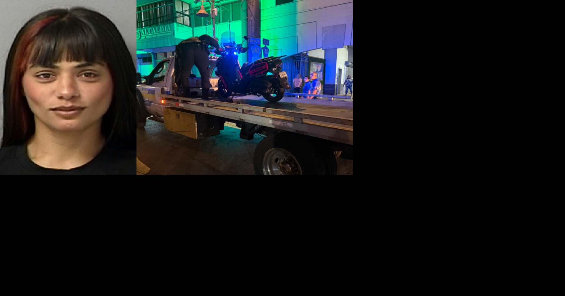 Imputan mujer que conducía motora sin casco y ebria en plaza pública de Florida
