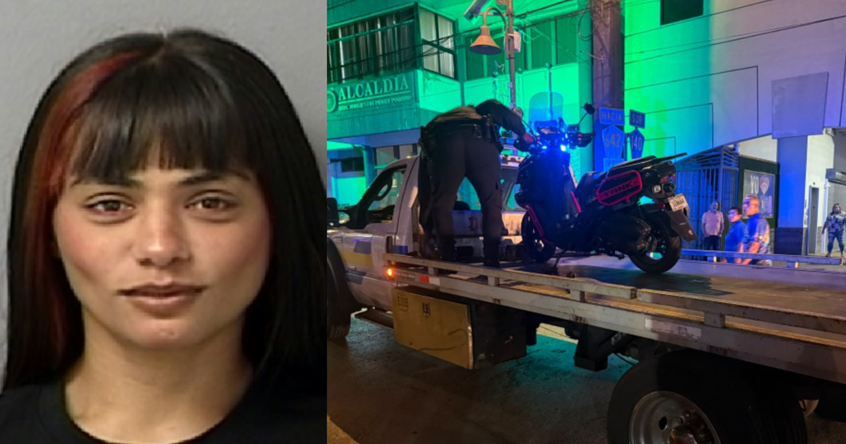 Imputan mujer que conducía motora sin casco y ebria en plaza pública de Florida