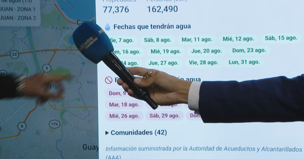 San Juan habilita mapa interactivo para ayudar a residentes afectados por racionamiento de agua