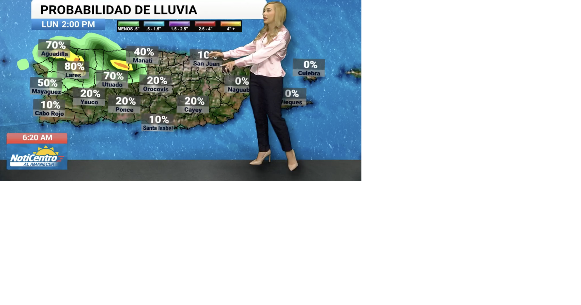 NWS alerta sobre aguaceros, tronadas y calor extremo para el noroeste de Puerto Rico