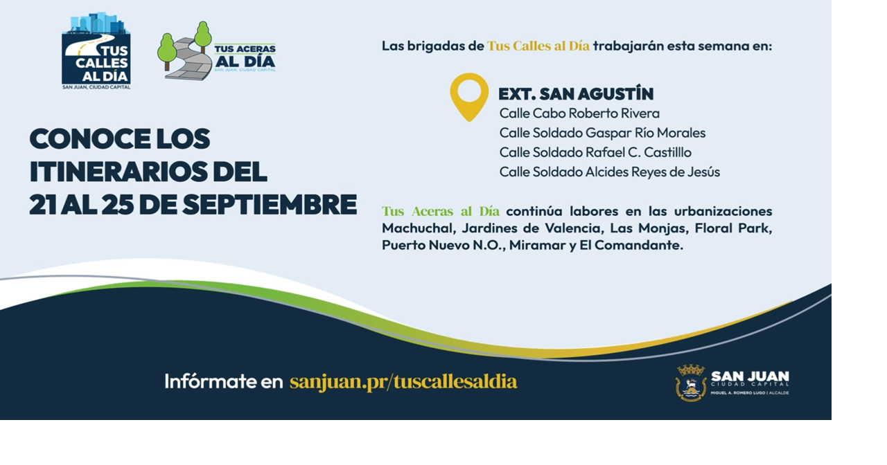 San Juan realiza trabajos de repavimentación y reconstrucción de aceras esta semana
