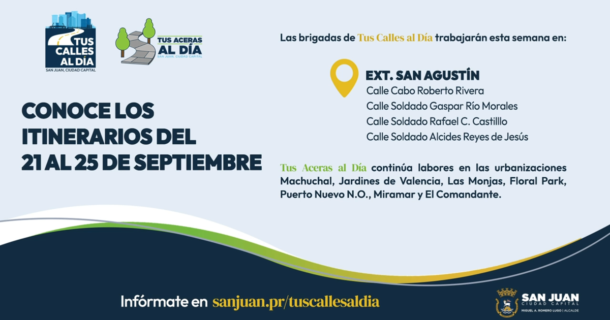 San Juan realiza trabajos de repavimentación y reconstrucción de aceras esta semana