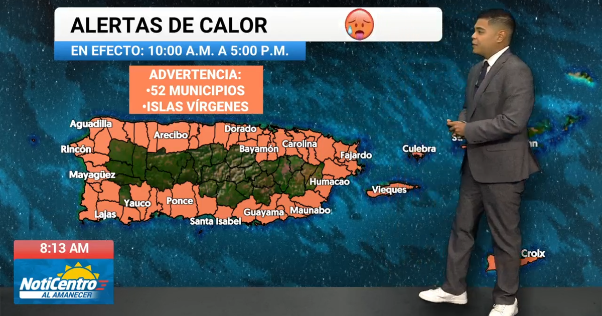 Advertencia de Calor para zonas costeras de Puerto Rico con índices de hasta 114°F
