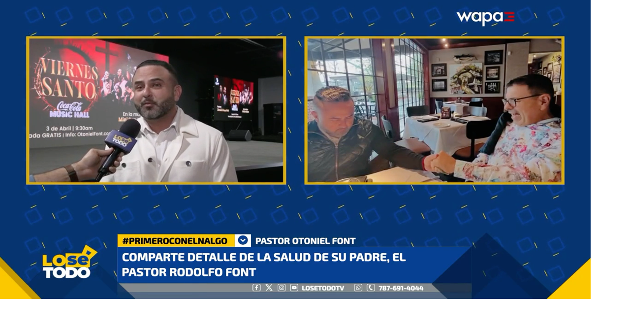 Pastor Rodolfo Font mantiene la fe y esperanza tras derrame cerebral