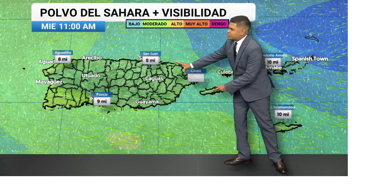 Aguaceros breves en la tarde, oleaje moderado y polvo del Sahara en Puerto Rico