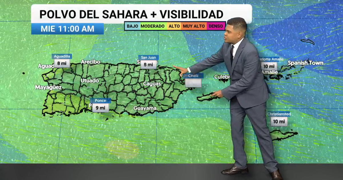 Aguaceros breves en la tarde, oleaje moderado y polvo del Sahara en Puerto Rico