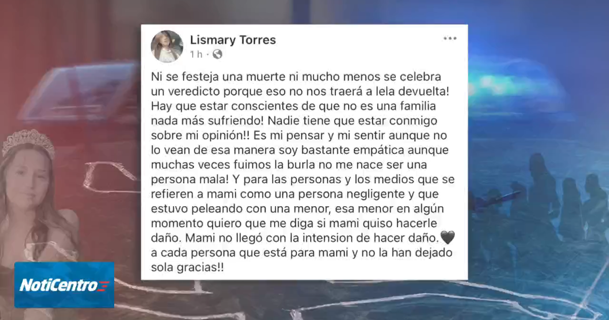 Hermana de Gabriela Nicole señala que no celebran veredicto de culpabilidad contra Elvia Cabrera