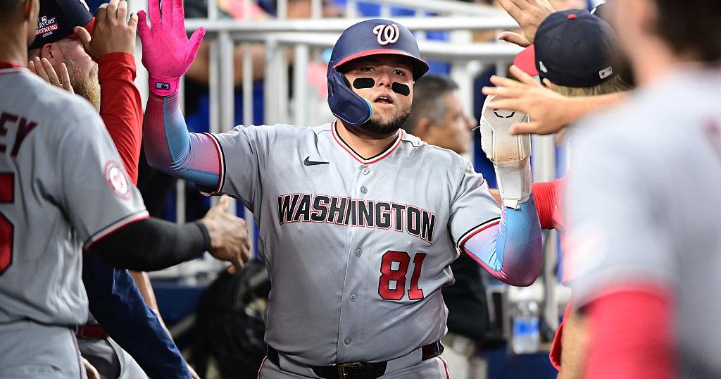 Abimelec Ortiz suma 5 jonrones en sus primeros 14 partidos con los Nacionales de Washington
