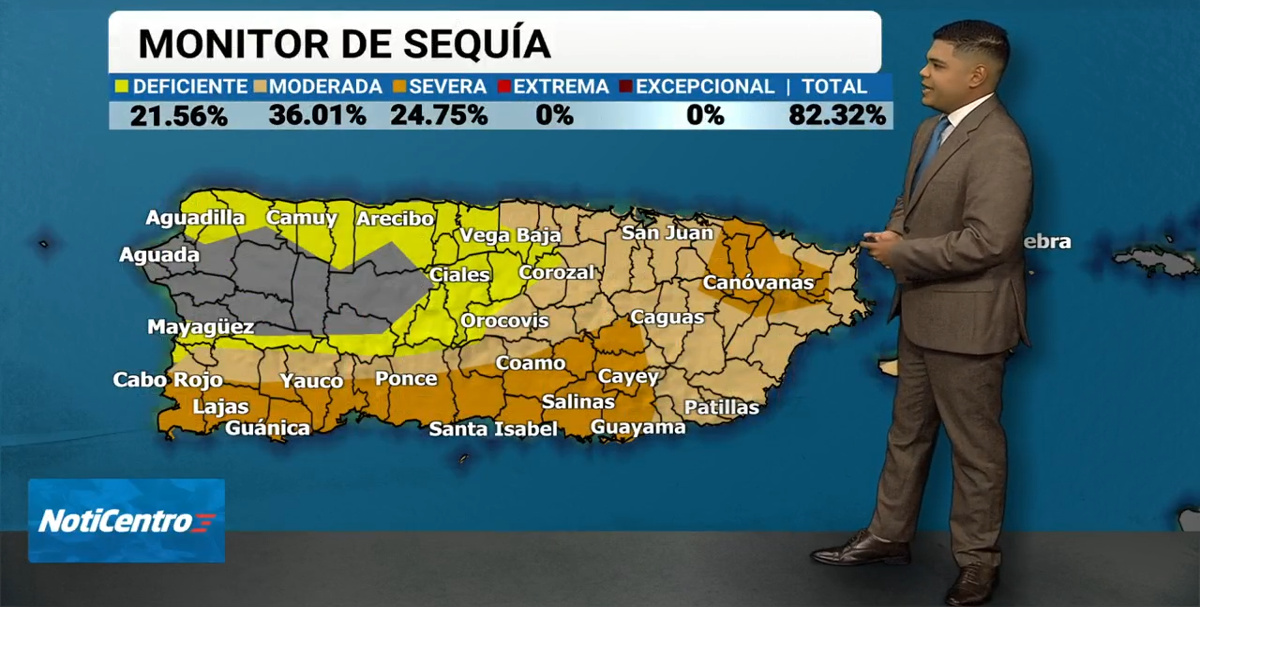 Sequía severa se expande al 24.75% de Puerto Rico, afectando sur y noreste