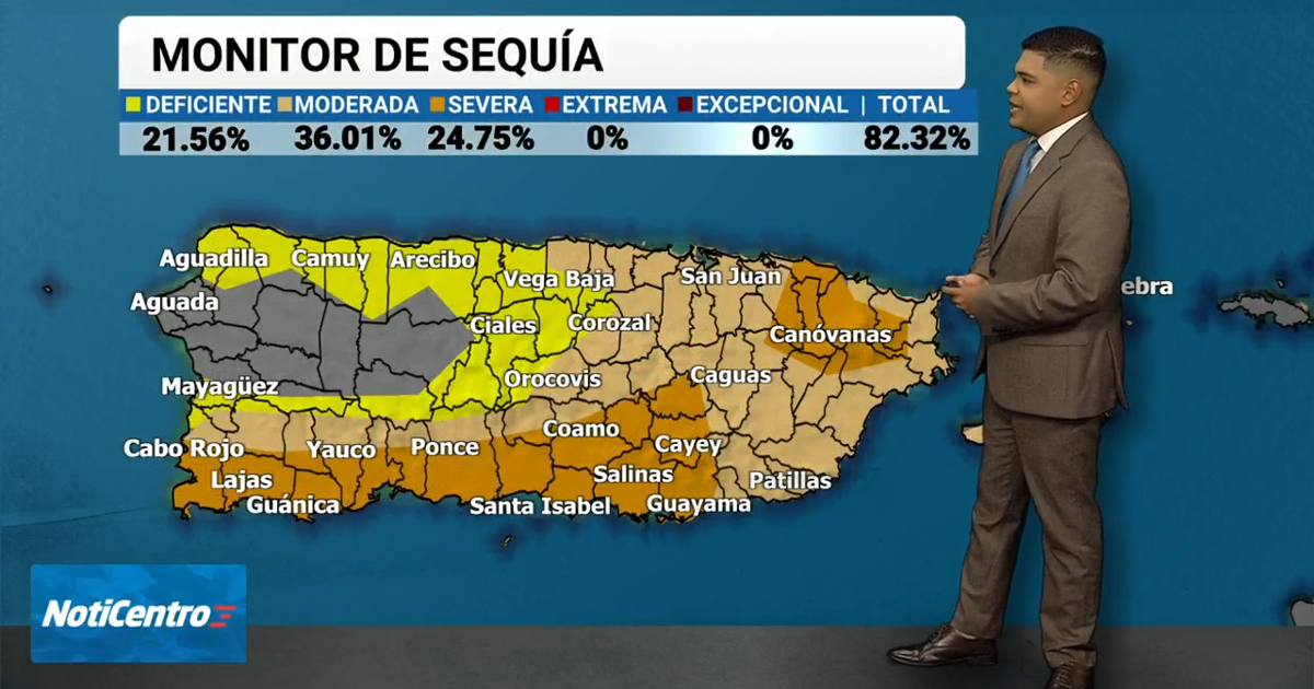 Sequía severa se expande al 24.75% de Puerto Rico, afectando sur y noreste
