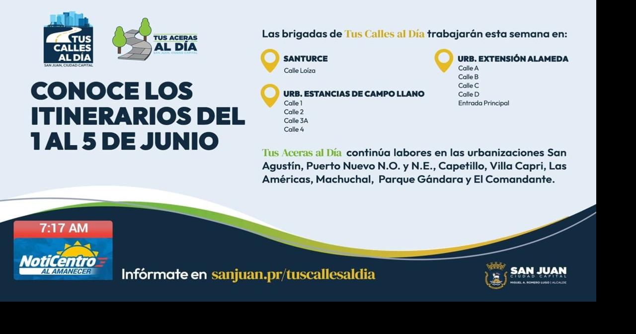 San Juan repavimentará calle Loíza y reconstruirá aceras en varios barrios