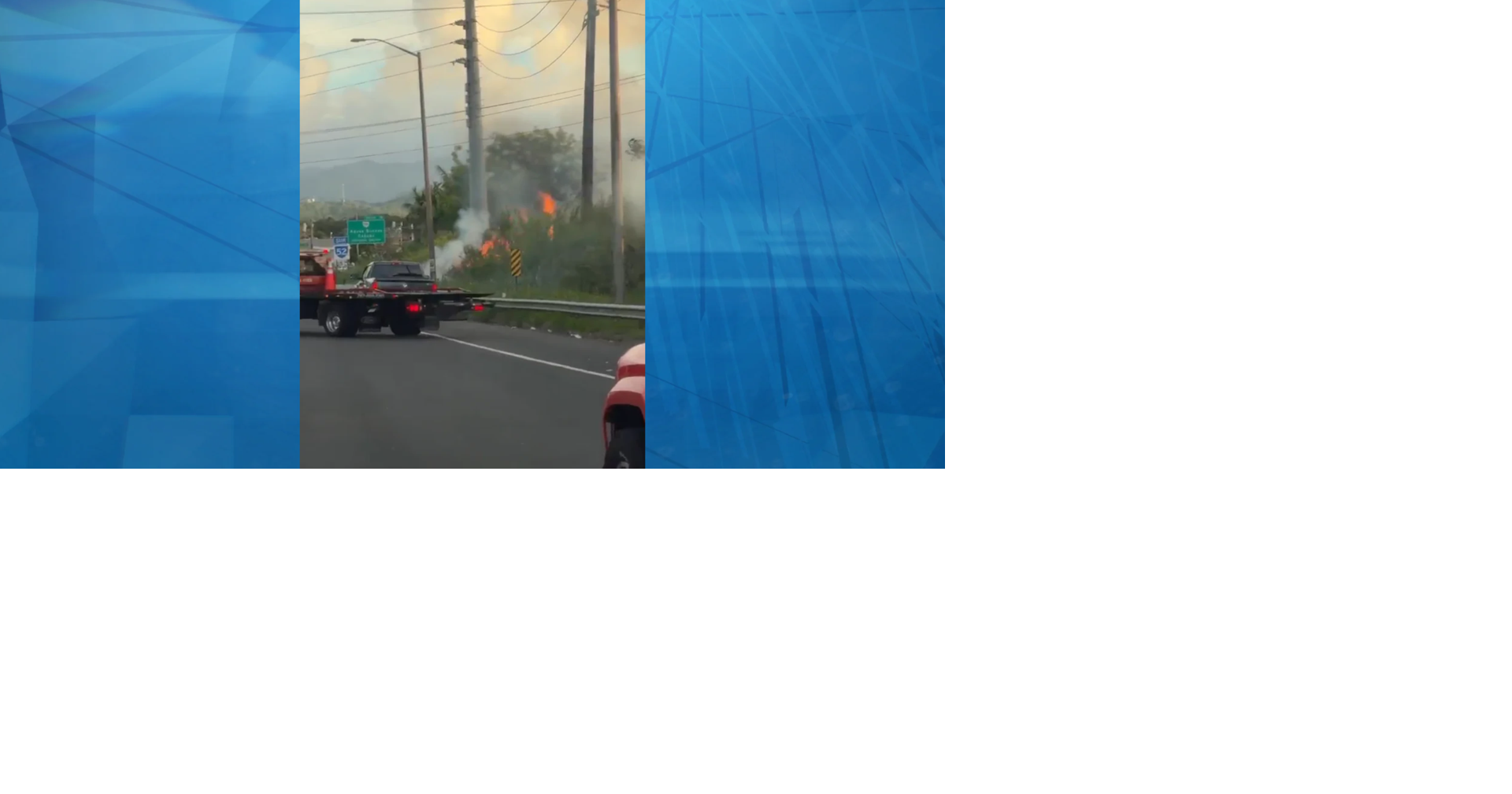Incendio forestal cerca del expreso 52 causa congestión vehicular en dirección a Cayey