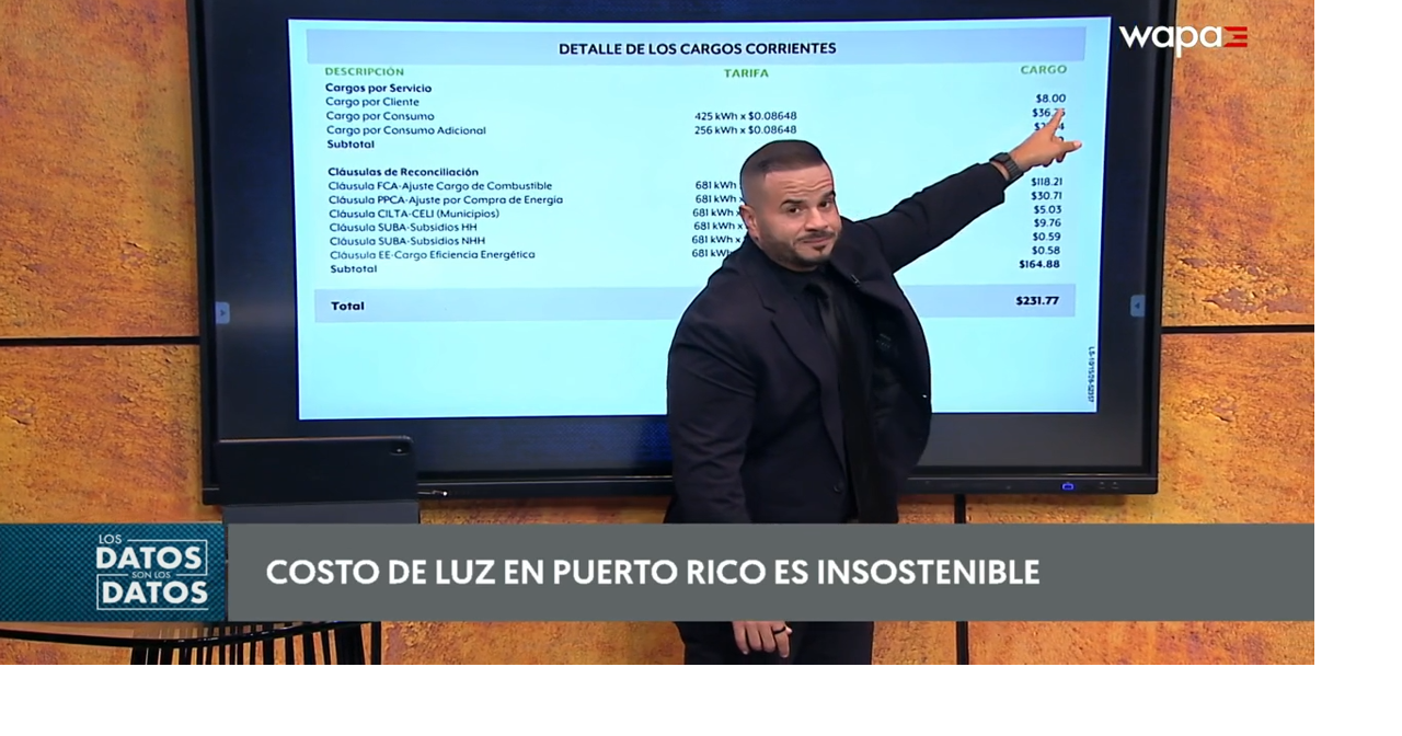 Jay Fonseca explica cómo funciona la factura de LUMA Energy ante alzas en el costo de luz
