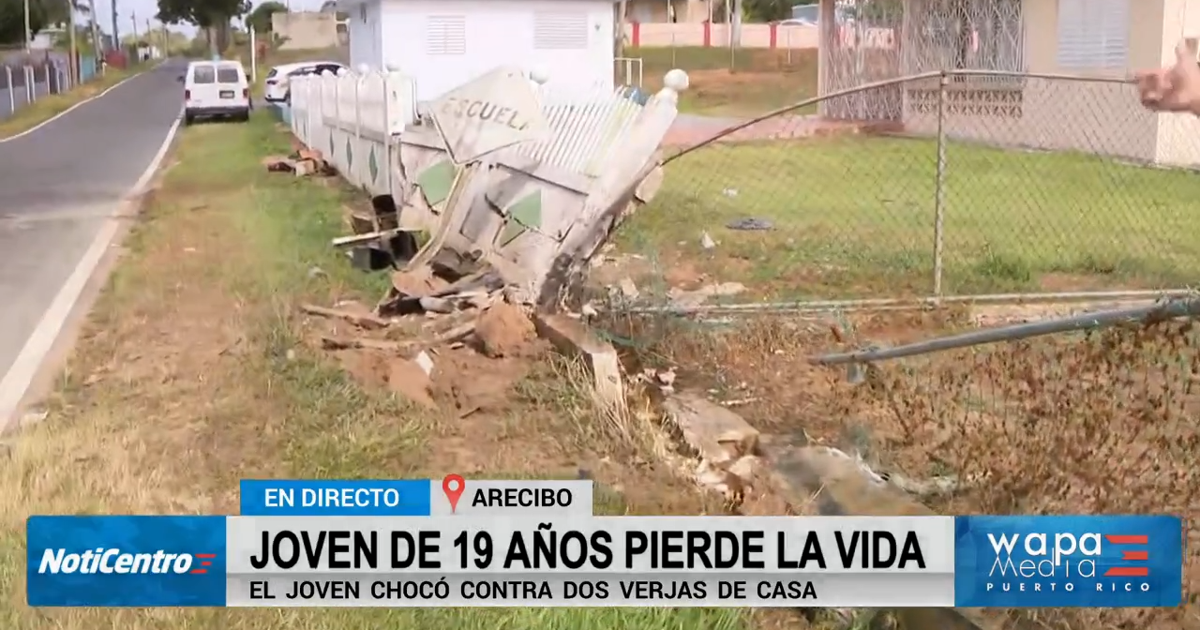 Joven de 19 años muere tras accidente de tránsito en Arecibo