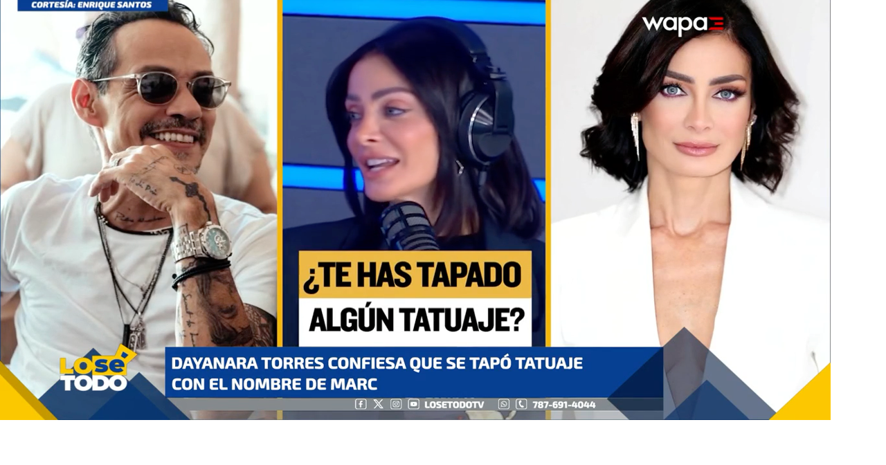 Dayanara Torres se tuvo que tapar tatuaje de Marc Anthony