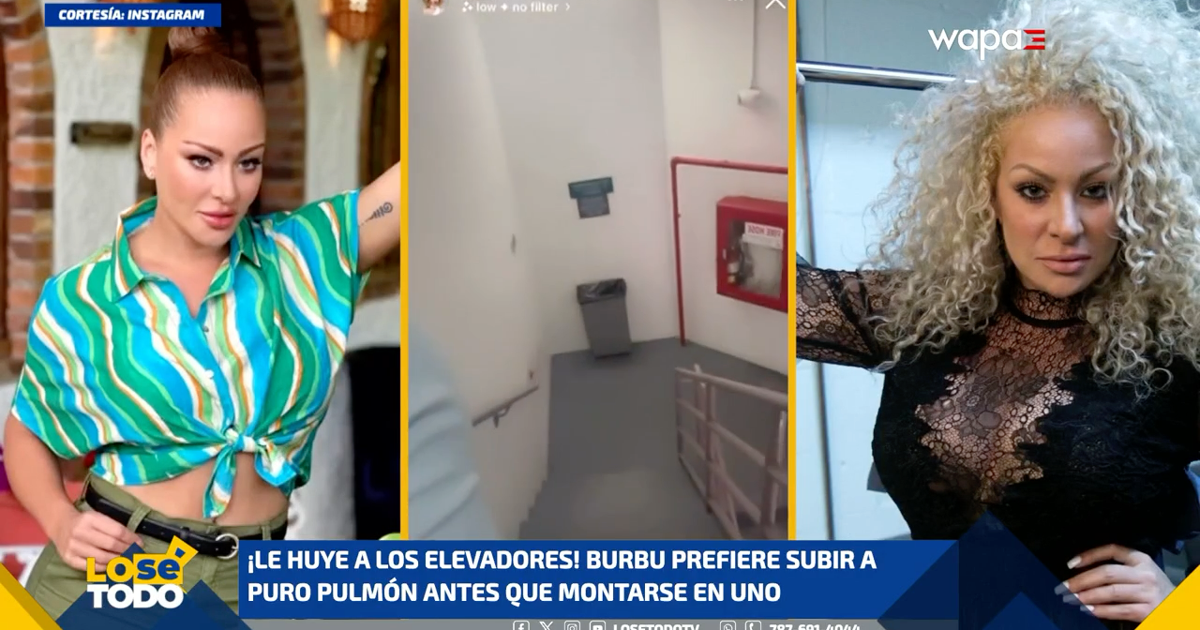 ¡Le huye a los elevadores! “La Burbu” prefiere subir escaleras antes que utilizarlos