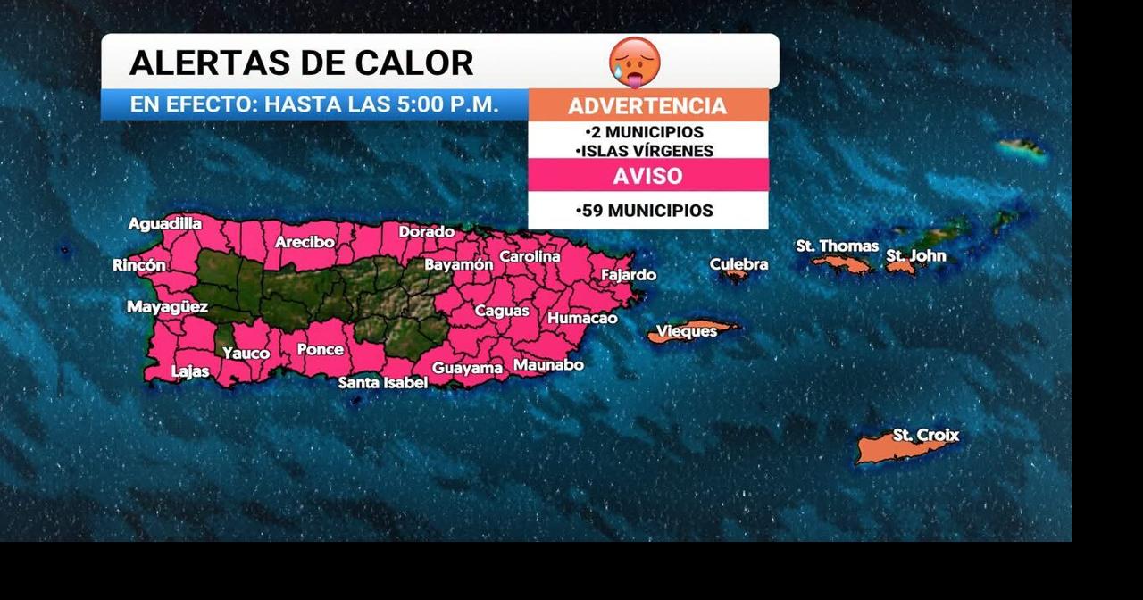 Puerto Rico bajo aviso de calor extremo con temperaturas sobre los 90°F este miércoles