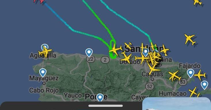A flight bound for Dallas encounters a situation after taking off from San Juan  local