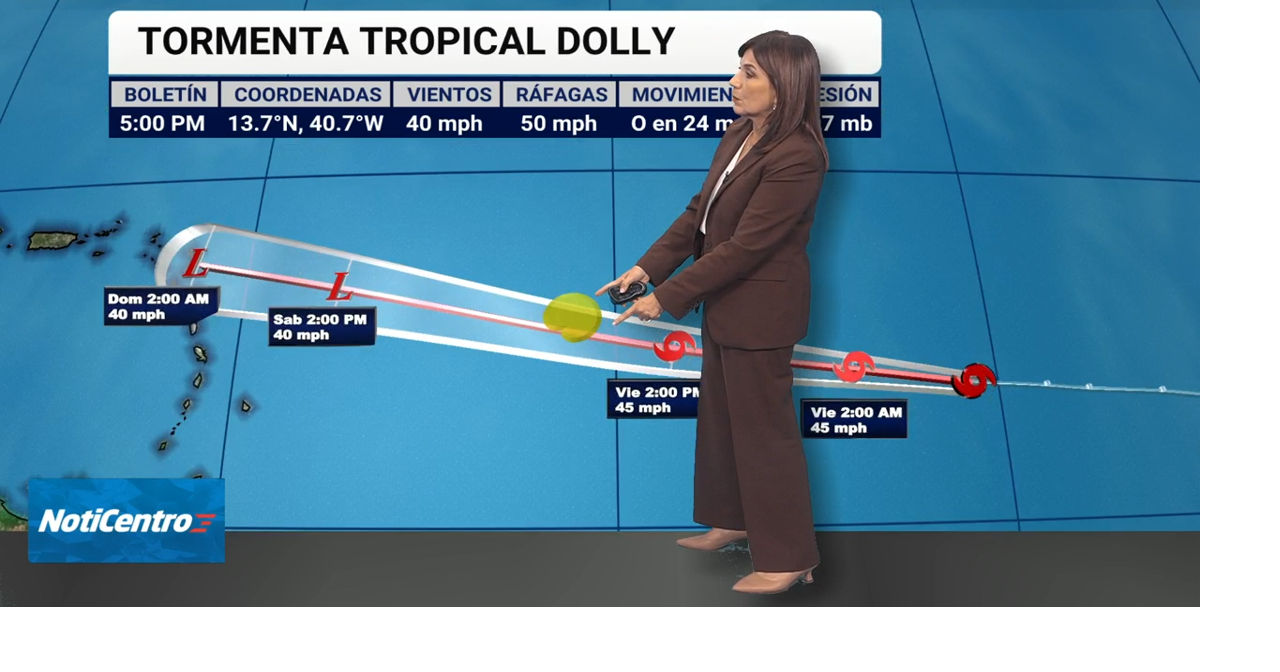 Tormenta Dolly se debilitaría antes de llegar a PR; traería lluvias y oleaje peligroso