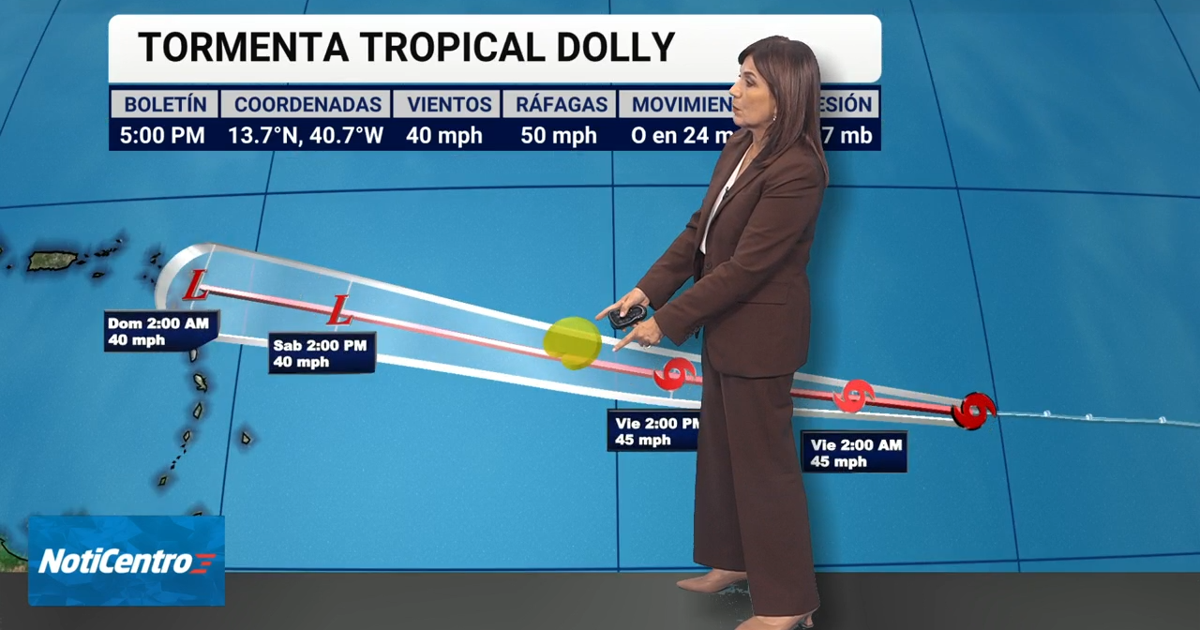 Tormenta Dolly se debilitaría antes de llegar a PR; traería lluvias y oleaje peligroso